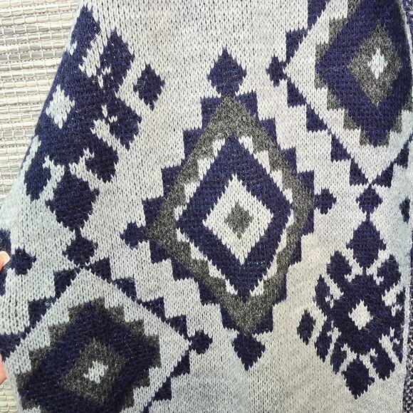 Bartolini Wool Cardigan Womens Large Equestrian South Western Aztec Tribal Long - Picture 9 of 11